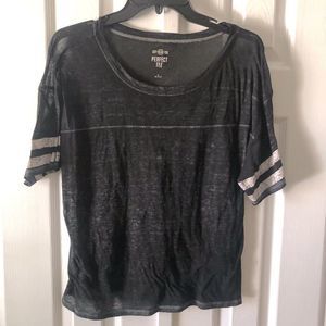 SO black sheer perfect baseball tee size M